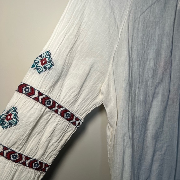 Johnny Was 3J Workshop Long Slv Tunic SZ M embroidered boho hippie festival - Picture 13 of 13